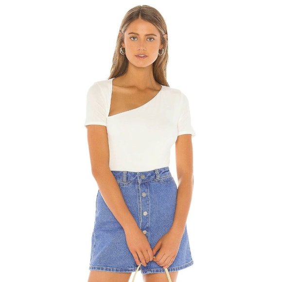 Lovers + Friends Tops - Lovers + Friends Portia Bodysuit White Short XXS